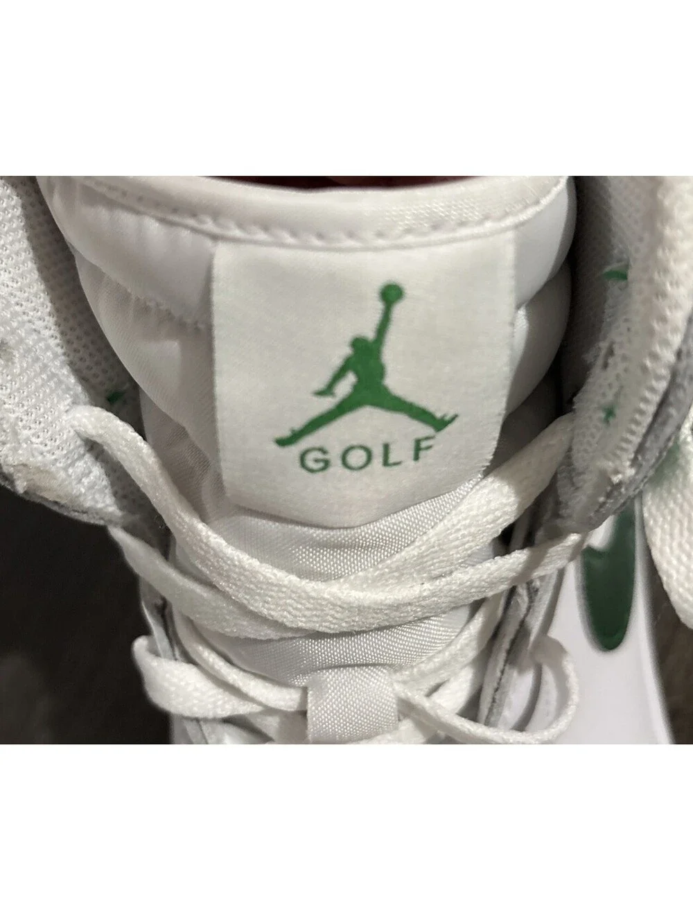 Nike Air Jordan 1 High Golf Shoes In Pine Green And White Men’s Size 14